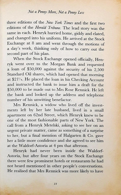 Not a Penny More, Not a Penny Less (P)