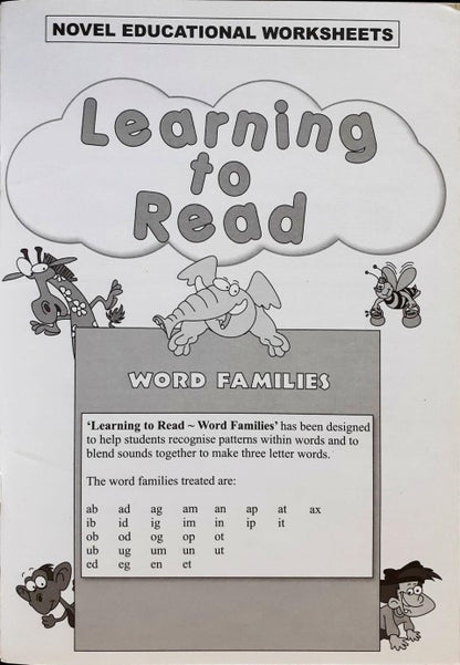 Novel Educational Learning to Read Word Families