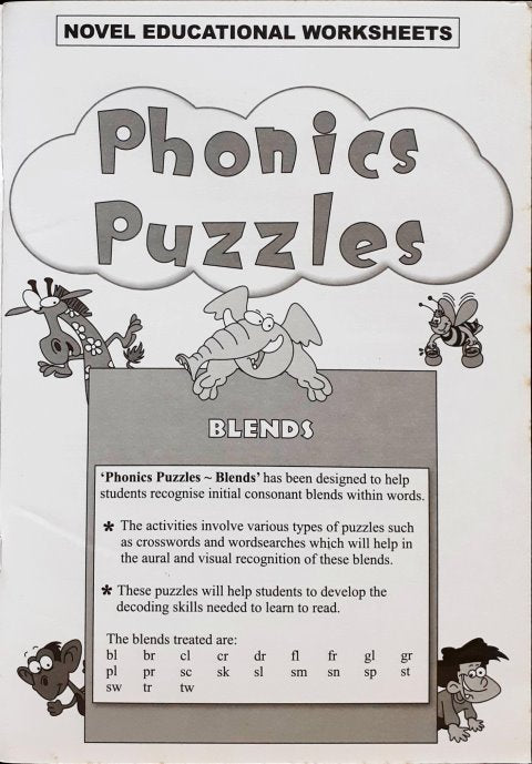 Novel Educational Phonics Puzzles Blends