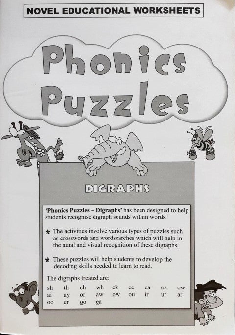 Novel Educational Phonics Puzzles Digraphs