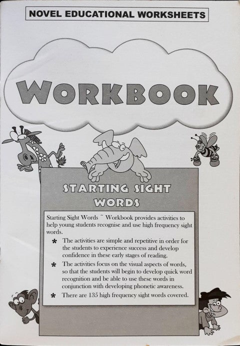 Novel Educational Starting Sight Words Workbook