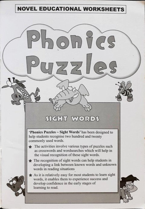 Novel Educational Phonics Puzzles Sight Words