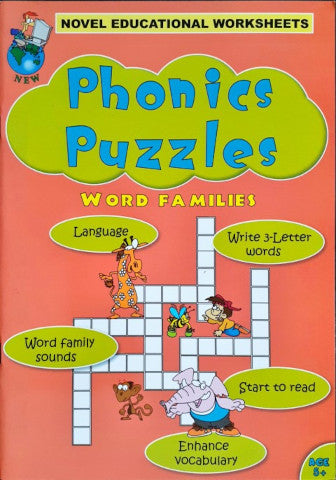 Novel Educational Phonics Puzzles Word Families