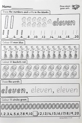 Basic Numbers Start Novel Educational Starting Numbers 11 to 20 – Books and You