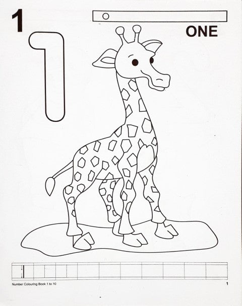 Number Colouring Book 1 to 10