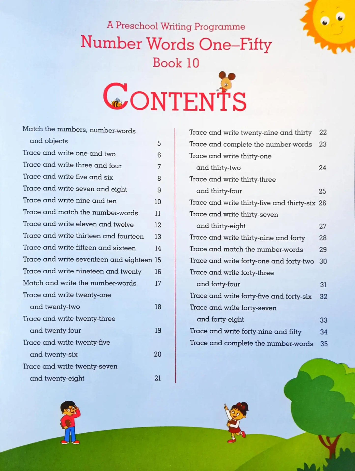 Number Words One-Fifty : A Preschool Writing Programme - Book 10