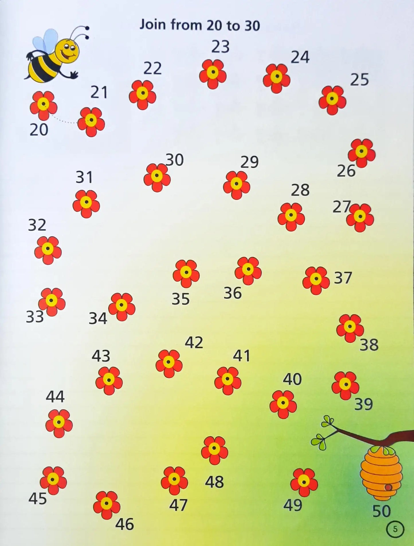 Number Writing 20 - 50 : A Preschool Writing Programme - Book 9