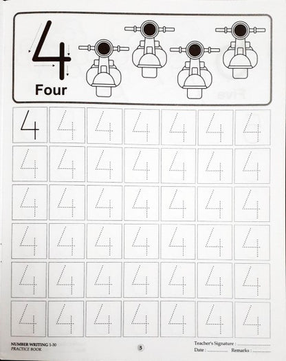 Numbers Writing 1-30 Practice Book