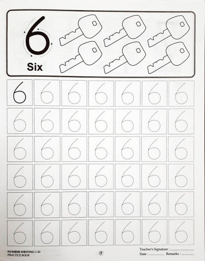 Numbers Writing 1-30 Practice Book