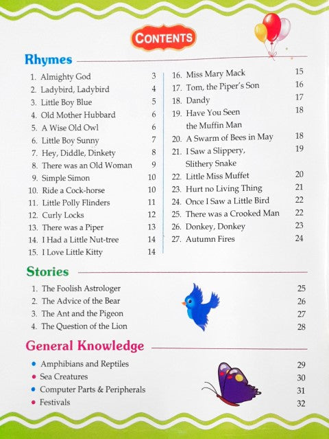 Nursery Rhymes With Stories & G.K. Senior K.G. (Play School Series)