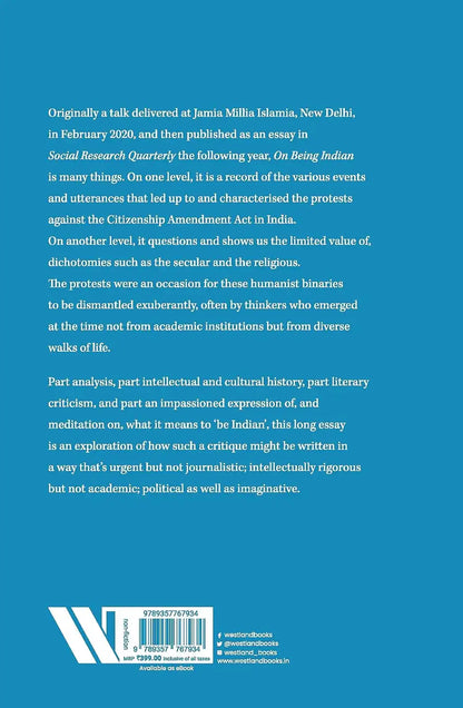 On Being Indian : The Organic Intellectual, Mystical Poetry, And Lineages Of Indian Rationalism