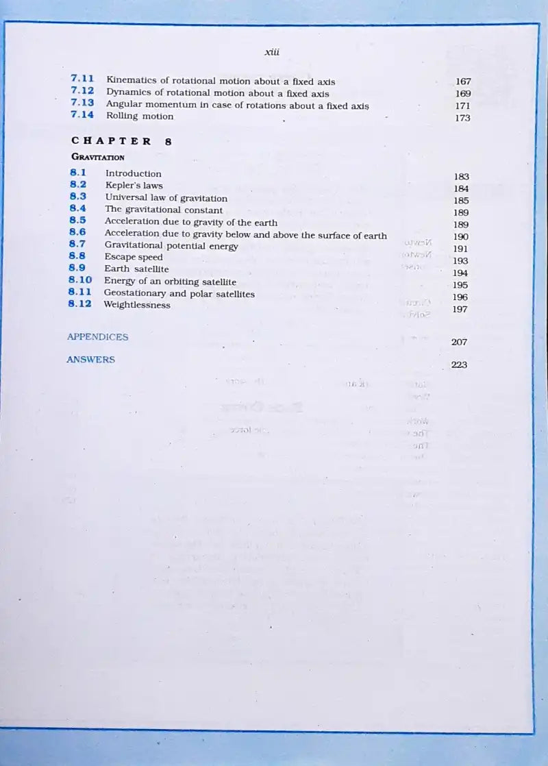 NCERT Physics Grade 11 : Textbook Part I