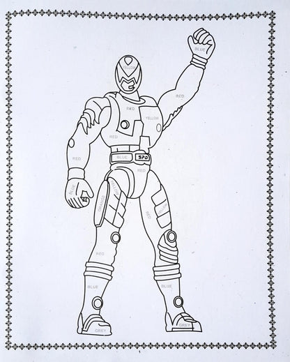 Power Rangers Power Thunder Colouring Book