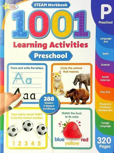 Preschool 1001 Learning Activities | Steam Workbook