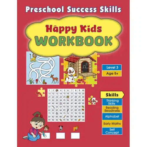 Preschool Success Skills : Happy Kids Workbook | Level 3
