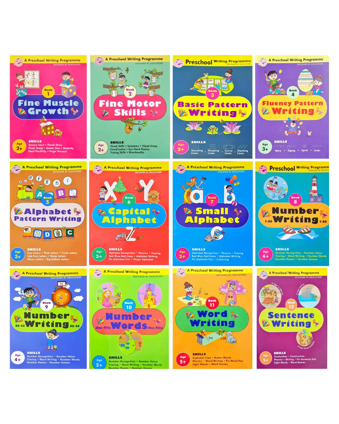 A Preschool Writing Programme : Set of 12 Books | Ages 2 - 6