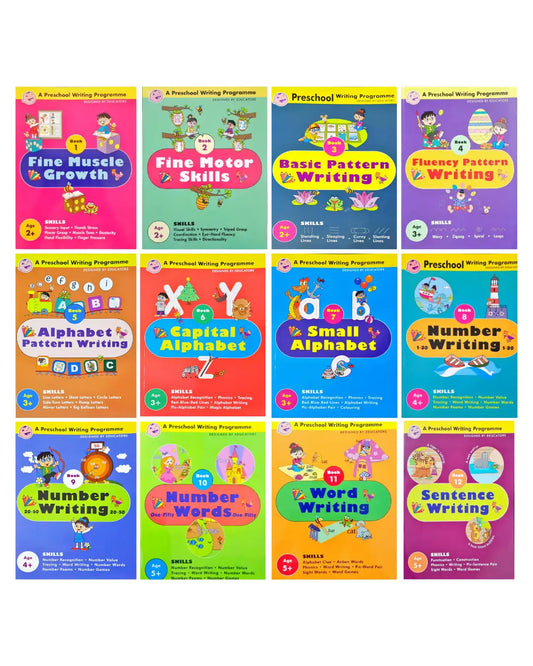 A Preschool Writing Programme : Set of 12 Books | Ages 2 - 6