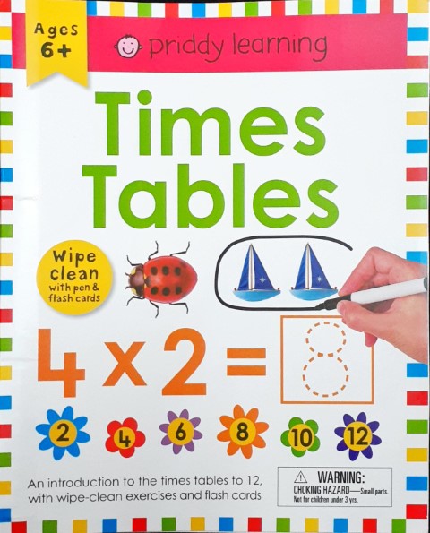 Times Tables - Wipe and Clean Workbook With Pen & Flash Cards (Priddy Learning)