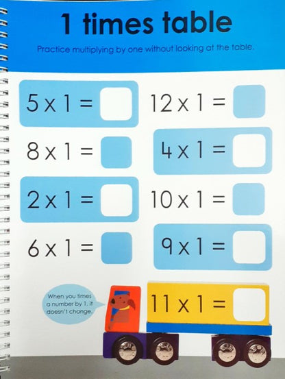 Times Tables - Wipe and Clean Workbook With Pen & Flash Cards (Priddy Learning)