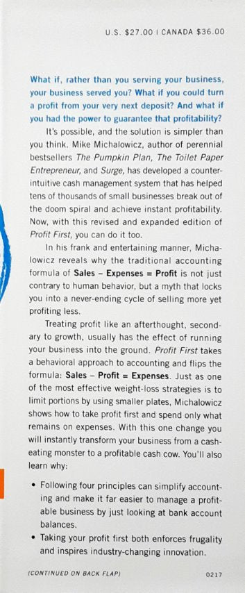 Profit First Transform Your Business from a Cash Eating Monster to a Money Making Machine