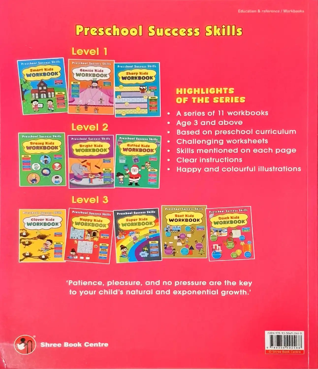 Preschool Success Skills : Quick Kids Workbook | Level 3