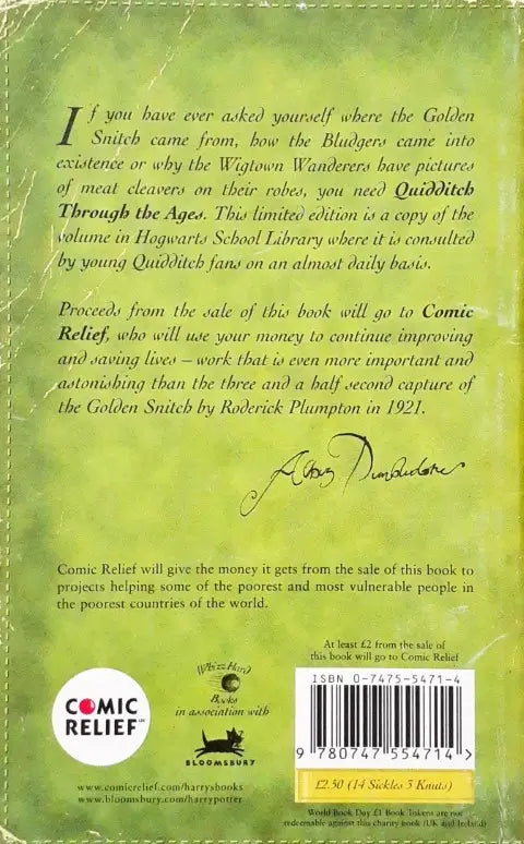 Hogwarts Library Quidditch Through The Ages (P)