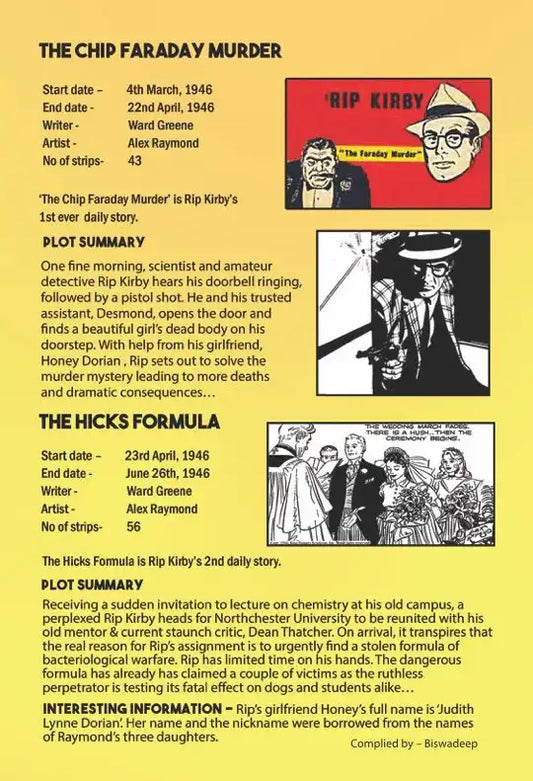 Rip Kirby : Chip Faraday Murder | English