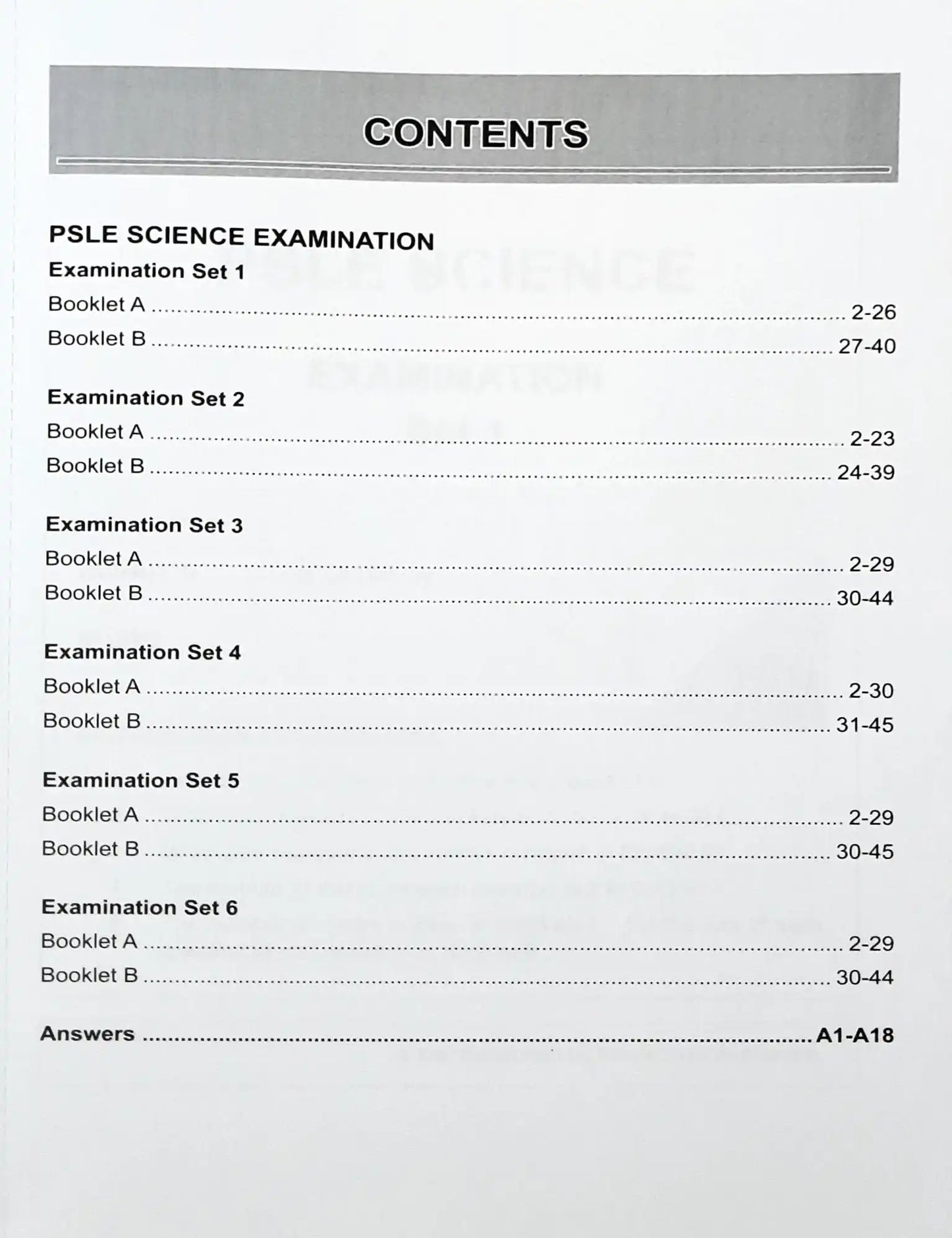 SAP Right Before The Exam - PSLE SCIENCE