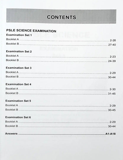 SAP Right Before The Exam - PSLE SCIENCE