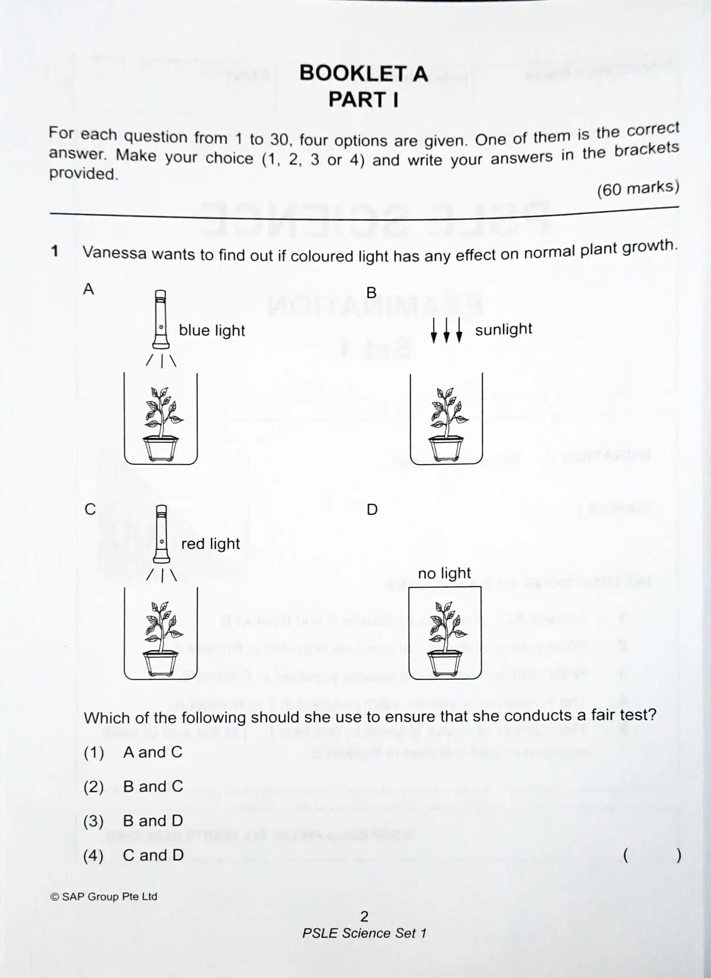 SAP Right Before The Exam - PSLE SCIENCE