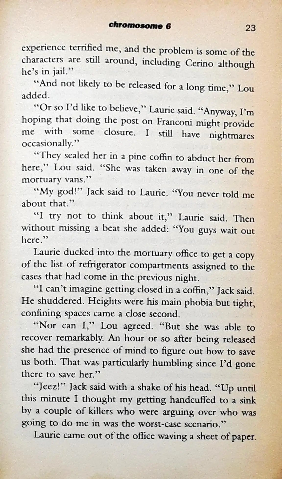 Jack Stapleton and Laurie Montgomery #3 : Chromosome 6 (P)