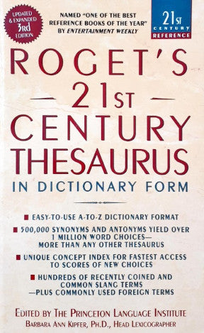 Roget's 21st Century Thesaurus In Dictionary Form