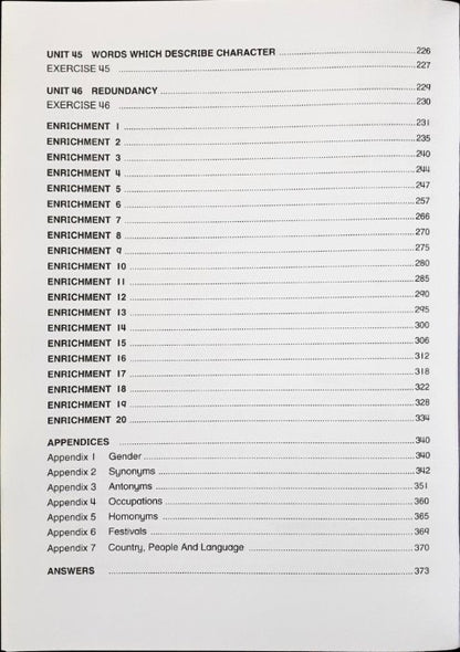 SAP Complete Vocabulary For Primary Level