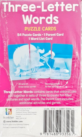 Three Letter Words Puzzle Cards