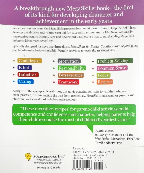 Megaskills For Babies Toddlers And Beyond - Building Your Child's Happiness And Success For Life