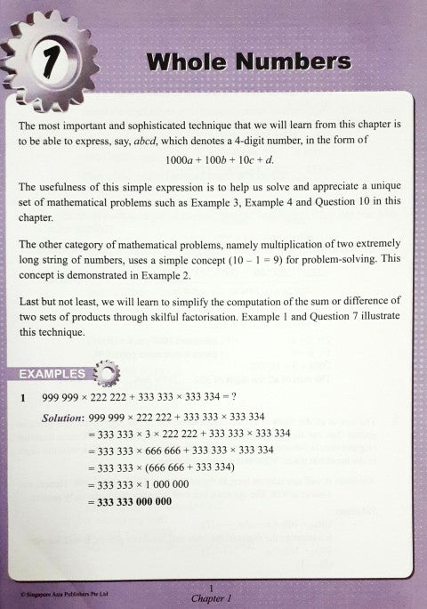 SAP Maths Olympiad Advanced Secondary Level