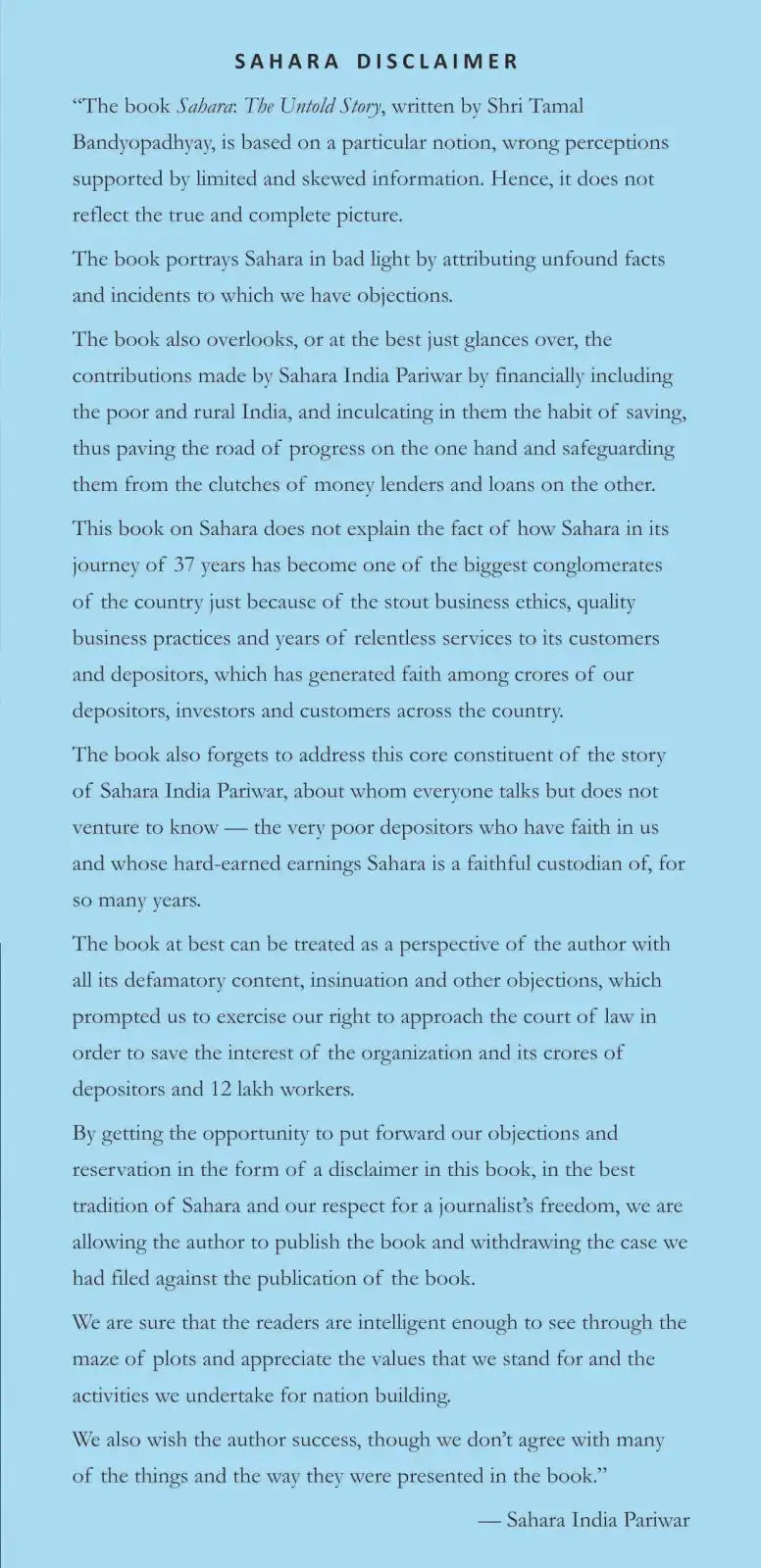 Sahara : The Untold Story
