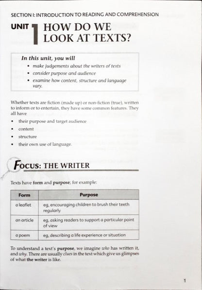 Focus On Comprehension 1