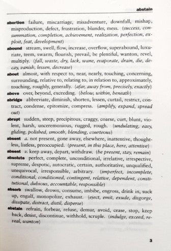 Scholastic Dictionary Of Synonyms Antonyms And Homonyms