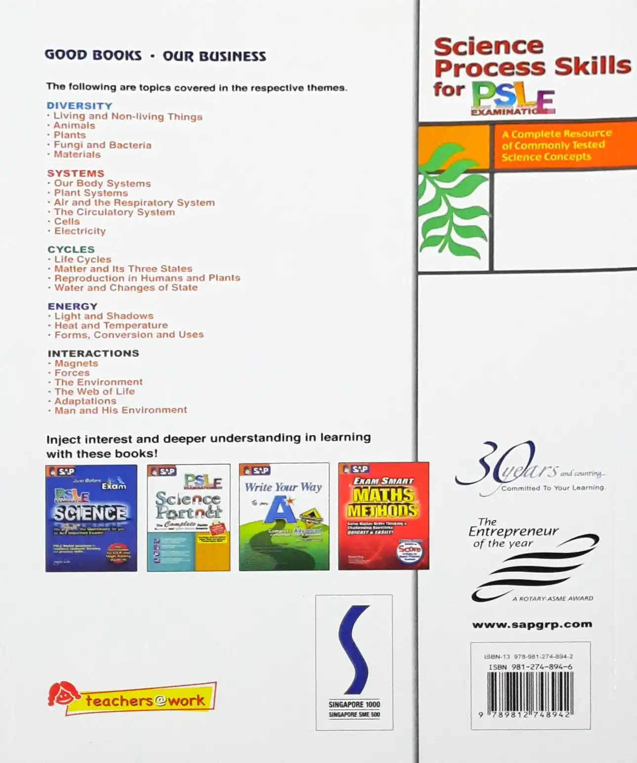 SAP Science Process Skills for PSLE – Books and You