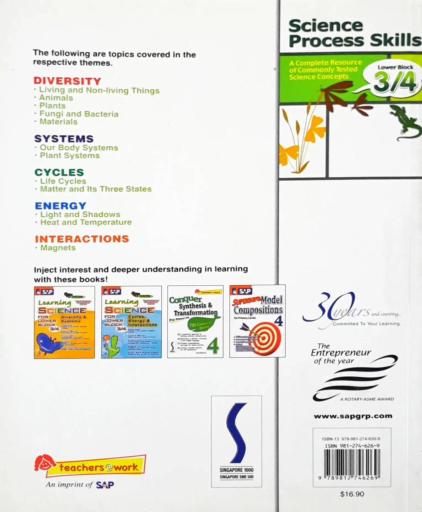 SAP Science Process Skills Lower Block 3/4 – Books and You