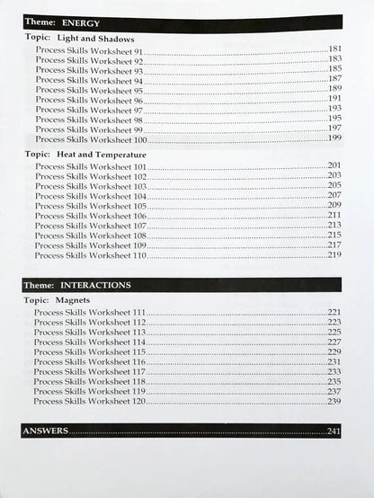 SAP Science Process Skills Lower Block 3/4