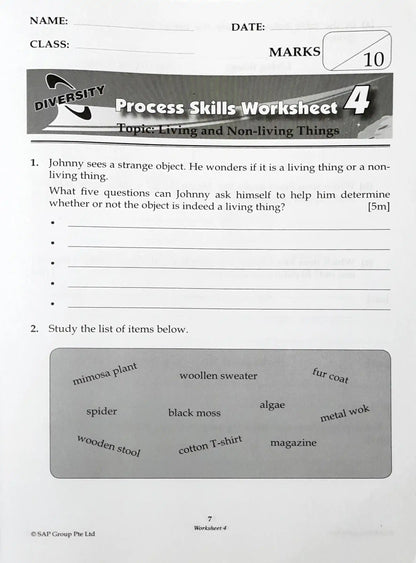 SAP Science Process Skills Lower Block 3/4
