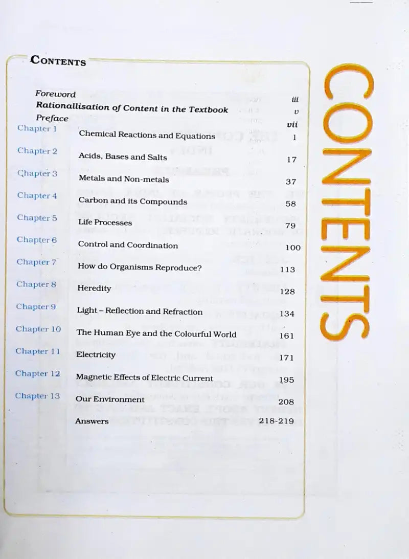 NCERT Science Grade 10 : Textbook