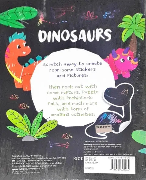 Dinosaurs Scratch Art Activity