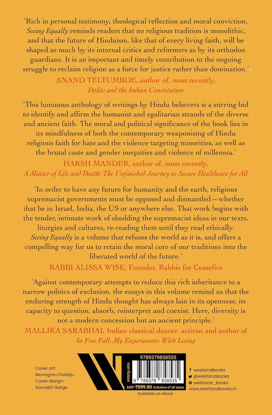 Seeing Equally : An Anthology Of Progressive Hindu Voices | Hardcover