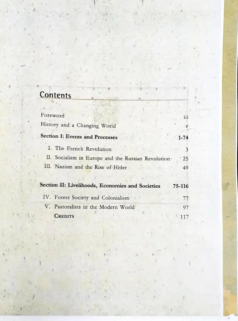 NCERT Social Science Grade 9 : India and The Contemporary World I - Textbook in History