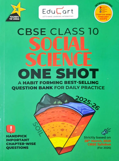 Educart One-shot Social Science CBSE Class 10 Question Bank 2025-26