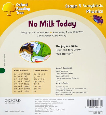 Oxford Reading Tree Phonics Songbirds No Milk Today (P)