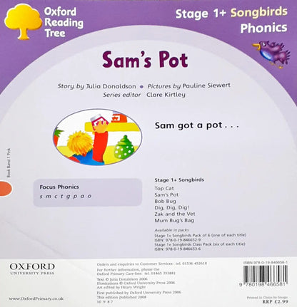 Oxford Reading Tree Phonics Songbirds Sam's Pot